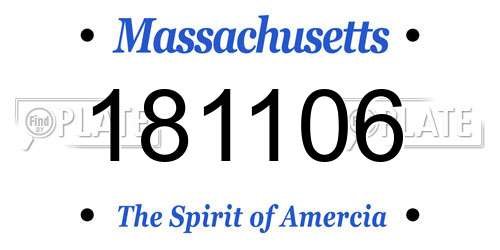 181106 Massachusetts License Plate