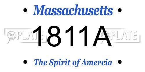 1811A Massachusetts License Plate