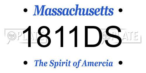 1811DS Massachusetts License Plate