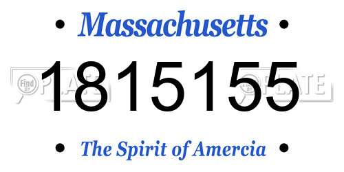 1815155 Massachusetts License Plate