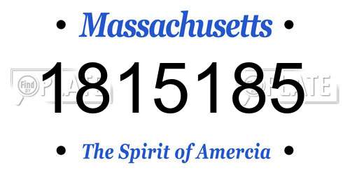 1815185 Massachusetts License Plate