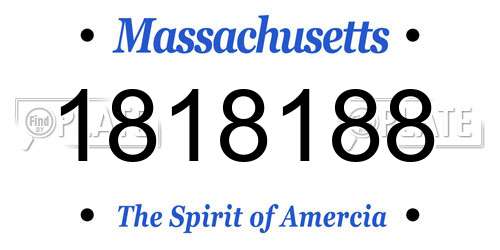 1818188 Massachusetts License Plate