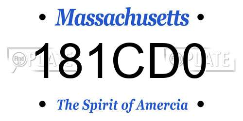 181CD0 Massachusetts License Plate