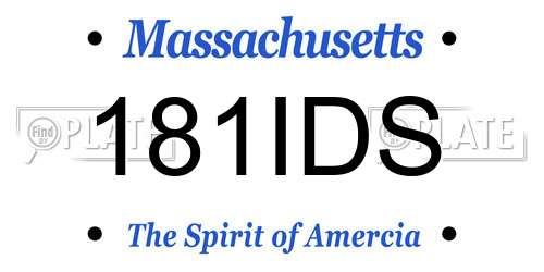 181IDS Massachusetts License Plate