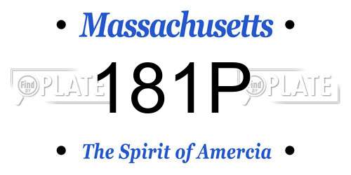 181P Massachusetts License Plate
