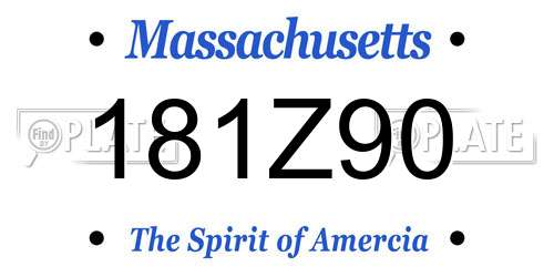 181Z90 Massachusetts License Plate