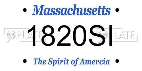 1820SI Massachusetts License Plate