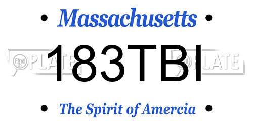 183TBI Massachusetts License Plate