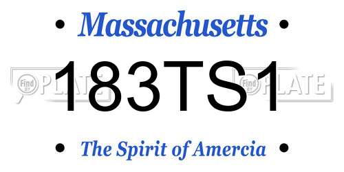 183TS1 Massachusetts License Plate