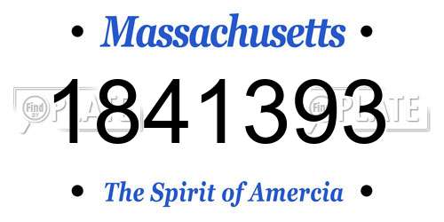 1841393 Massachusetts License Plate