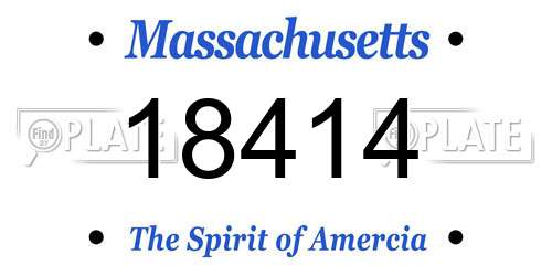 18414 Massachusetts License Plate