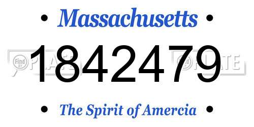 1842479 Massachusetts License Plate