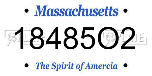 18485O2 Massachusetts License Plate