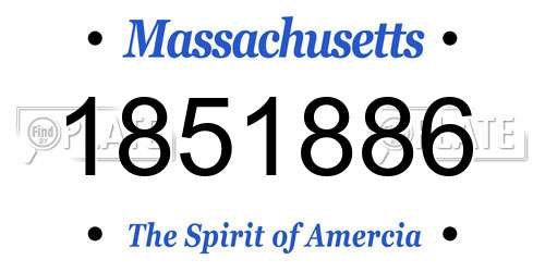 1851886 Massachusetts License Plate