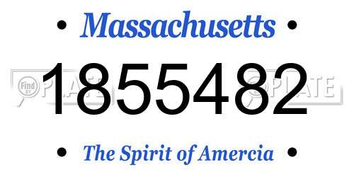 1855482 Massachusetts License Plate
