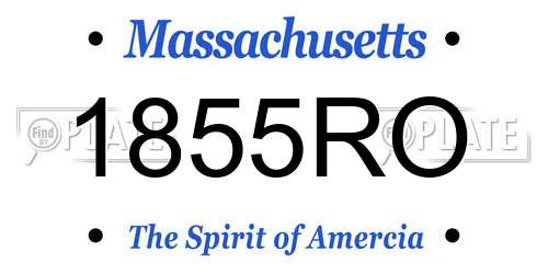 1855RO Massachusetts License Plate