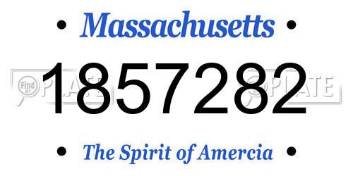 1857282 Massachusetts License Plate