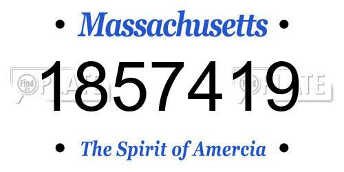 1857419 Massachusetts License Plate