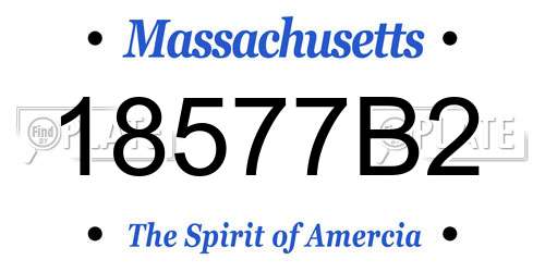 18577B2 Massachusetts License Plate