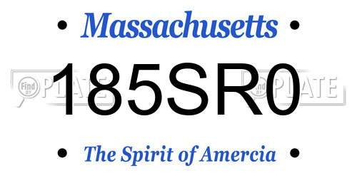 185SR0 Massachusetts License Plate