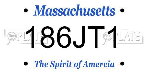 186JT1 Massachusetts License Plate