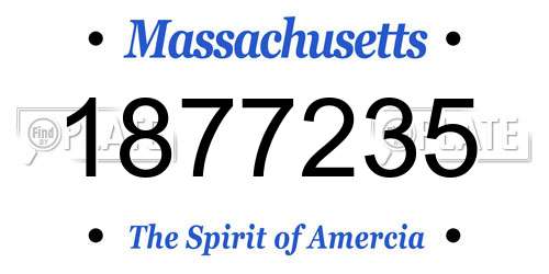 1877235 Massachusetts License Plate