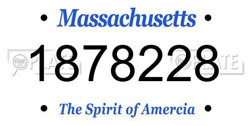 1878228 Massachusetts License Plate