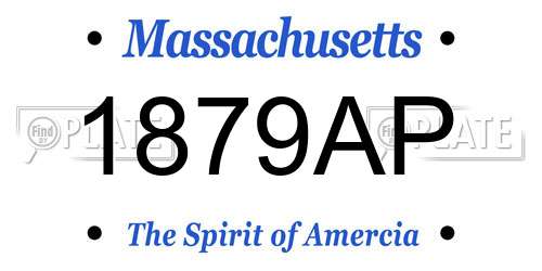 1879AP Massachusetts License Plate