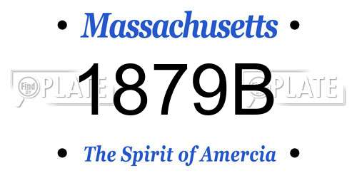 1879B Massachusetts License Plate