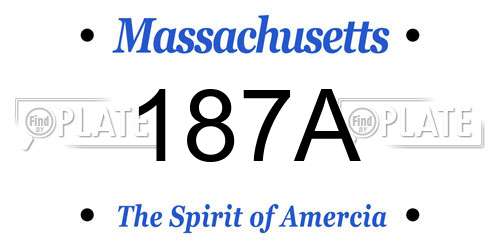 187A Massachusetts License Plate