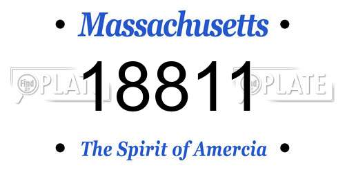 18811 Massachusetts License Plate