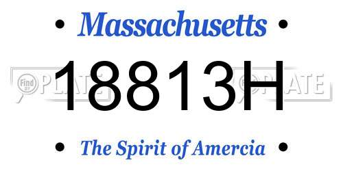 18813H Massachusetts License Plate