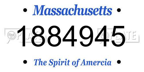 1884945 Massachusetts License Plate