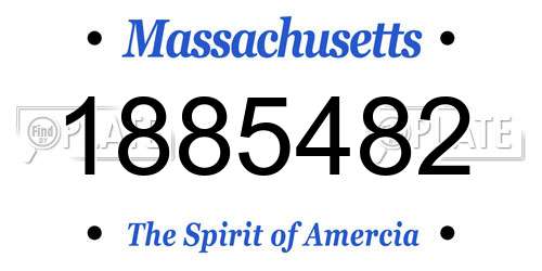 1885482 Massachusetts License Plate