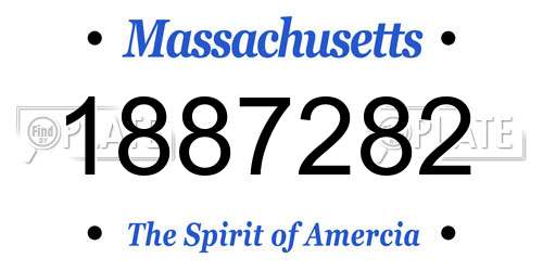 1887282 Massachusetts License Plate
