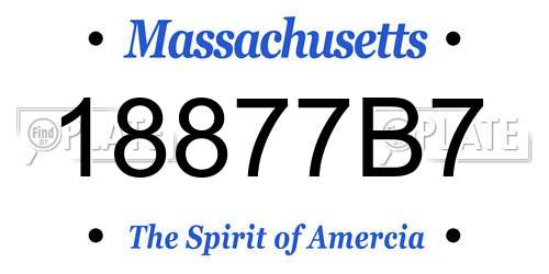 18877B7 Massachusetts License Plate