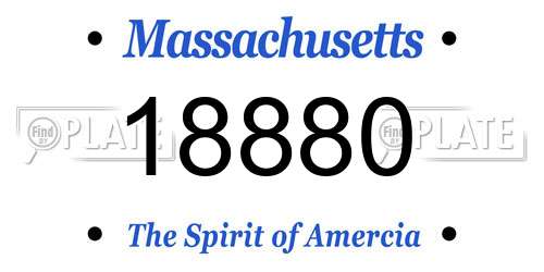 18880 Massachusetts License Plate