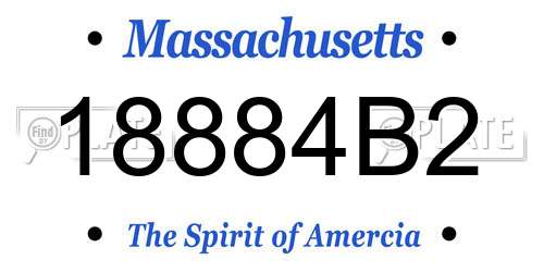 18884B2 Massachusetts License Plate