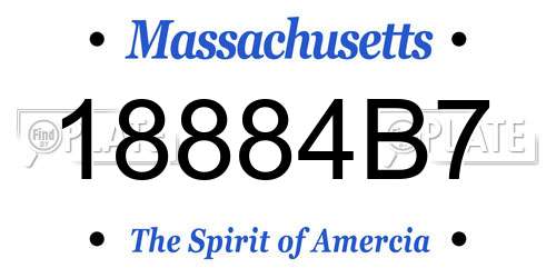 18884B7 Massachusetts License Plate