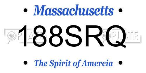 188SRQ Massachusetts License Plate