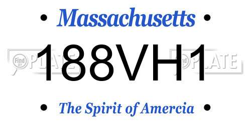 188VH1 Massachusetts License Plate