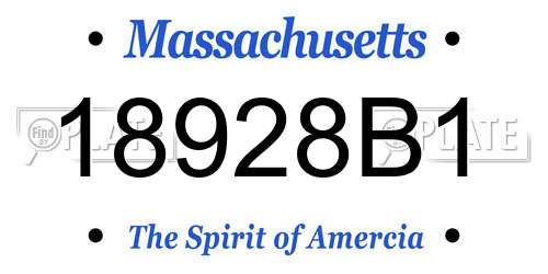 18928B1 Massachusetts License Plate