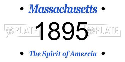 1895 Massachusetts License Plate
