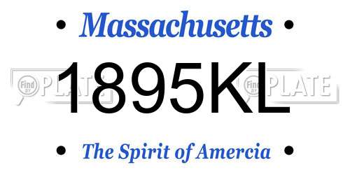 1895KL Massachusetts License Plate