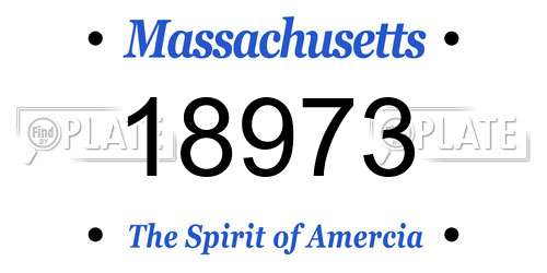 18973 Massachusetts License Plate