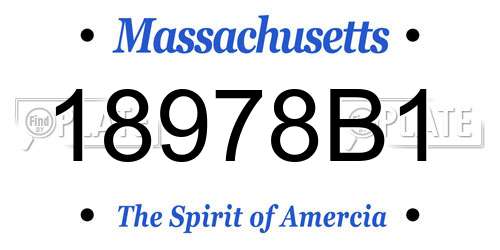 18978B1 Massachusetts License Plate