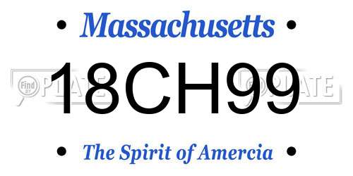 18CH99 Massachusetts License Plate