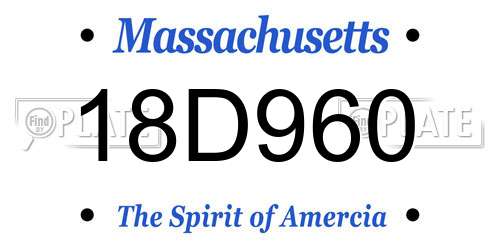 18D960 Massachusetts License Plate