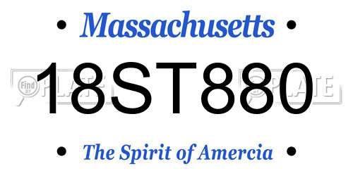 18ST880 Massachusetts License Plate