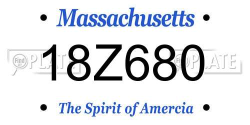 18Z680 Massachusetts License Plate